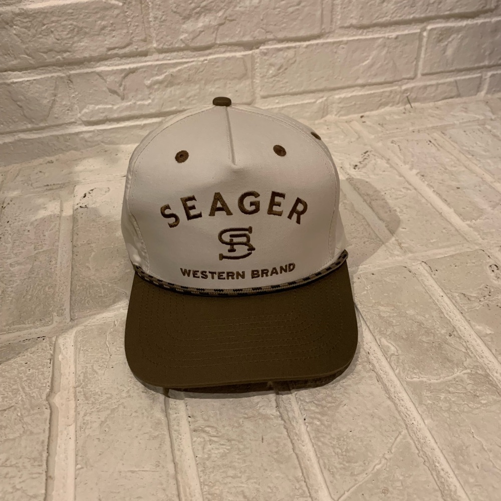 Seager Western Brand Cap - Cream and Brown